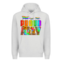 Dove Grey proud ally Premium Hoodie - HRA Design Shop