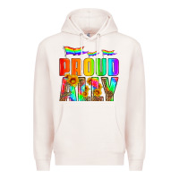 Pale Pink proud ally Premium Hoodie - HRA Design Shop
