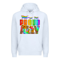 White proud ally Premium Hoodie - HRA Design Shop
