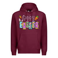 Burgundy Easter Day Happy Easter Premium Hoodie - OliviaCreatesArt
