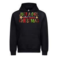 Black just a girl who loves christmas with cookies Urban Hoodie - FaDigitalArtStudio