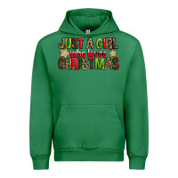 Emerald just a girl who loves christmas with cookies Urban Hoodie - FaDigitalArtStudio