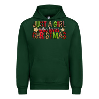 Forest Green just a girl who loves christmas with cookies Urban Hoodie - FaDigitalArtStudio