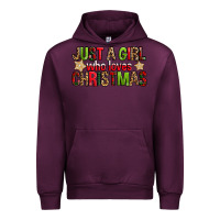 Mauve Wine just a girl who loves christmas with cookies Urban Hoodie - FaDigitalArtStudio