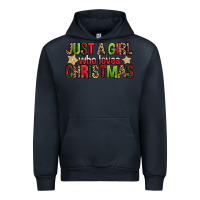 Navy just a girl who loves christmas with cookies Urban Hoodie - FaDigitalArtStudio