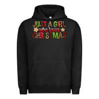 Pigment Black just a girl who loves christmas with cookies Urban Hoodie - FaDigitalArtStudio