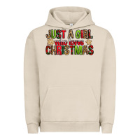 Pigment French Oak just a girl who loves christmas with cookies Urban Hoodie - FaDigitalArtStudio