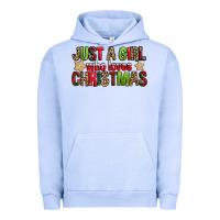 Pigment Grape Ice just a girl who loves christmas with cookies Urban Hoodie - FaDigitalArtStudio