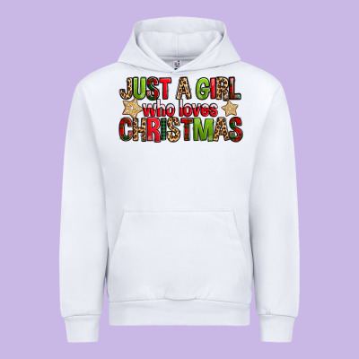 Just A Girl Who Loves Christmas With Cookies Urban Hoodie Designed By Fadigitalartstudio