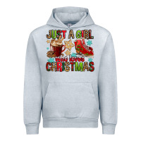 Heather Grey just a girl who loves christmas Urban Hoodie - FaDigitalArtStudio