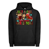 Pigment Black just a girl who loves christmas Urban Hoodie - FaDigitalArtStudio