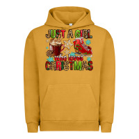 Pigment Peanut Butter just a girl who loves christmas Urban Hoodie - FaDigitalArtStudio