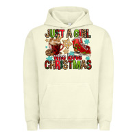 Pigment Pistachio just a girl who loves christmas Urban Hoodie - FaDigitalArtStudio