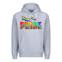 Heather Grey pride Premium Hoodie - HRA Design Shop