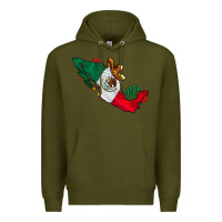 Army Green mexico Premium Hoodie - CowhideDigitalArt