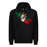 Black mexico Premium Hoodie - CowhideDigitalArt