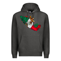 Charcoal Heather mexico Premium Hoodie - CowhideDigitalArt