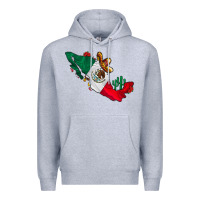 Heather Grey mexico Premium Hoodie - CowhideDigitalArt
