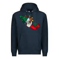 Navy mexico Premium Hoodie - CowhideDigitalArt