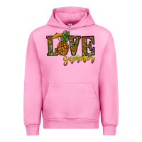 Fuchsia Pink love summer pinapple Urban Hoodie - CowhideDigitalArt