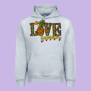 Love Summer Pinapple Urban Hoodie Designed By Cowhidedigitalart