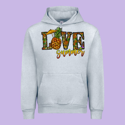Love Summer Pinapple Urban Hoodie Designed By Cowhidedigitalart