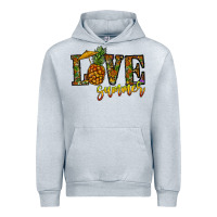 Heather Grey love summer pinapple Urban Hoodie - CowhideDigitalArt