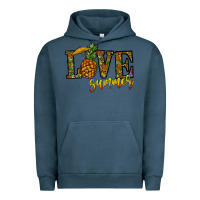 Pigment Midnight Navy love summer pinapple Urban Hoodie - CowhideDigitalArt