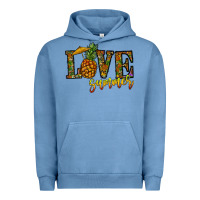 Pigment Pebble Blue love summer pinapple Urban Hoodie - CowhideDigitalArt