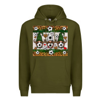 Army Green soccer gnome Premium Hoodie - HRA Design Shop