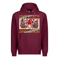 Burgundy American football gnome Premium Hoodie - HRA Design Shop
