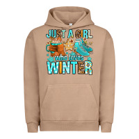 Pigment Burro just a girl who loves winter Urban Hoodie - FaDigitalArtStudio