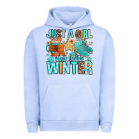 Pigment Grape Ice just a girl who loves winter Urban Hoodie - FaDigitalArtStudio