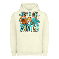 Pigment Pistachio just a girl who loves winter Urban Hoodie - FaDigitalArtStudio