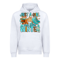 White just a girl who loves winter Urban Hoodie - FaDigitalArtStudio