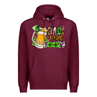 Burgundy bad and boozy Premium Hoodie - RacoonDesign