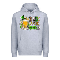 Heather Grey bad and boozy Premium Hoodie - RacoonDesign