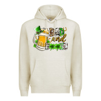Oatmeal Heather bad and boozy Premium Hoodie - RacoonDesign