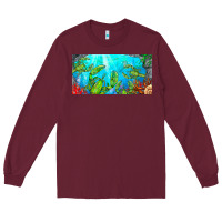 Burgundy lobster license plate Long Sleeve Tee - BarkalooDesign