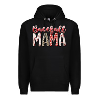 Black baseball  mama Premium Hoodie - RacoonDesign