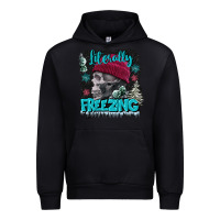 Black literally freezing skull Urban Hoodie - FaDigitalArtStudio