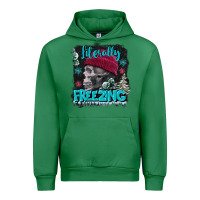Emerald literally freezing skull Urban Hoodie - FaDigitalArtStudio