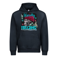 Navy literally freezing skull Urban Hoodie - FaDigitalArtStudio