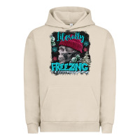 Pigment French Oak literally freezing skull Urban Hoodie - FaDigitalArtStudio
