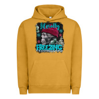 Pigment Peanut Butter literally freezing skull Urban Hoodie - FaDigitalArtStudio
