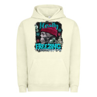 Pigment Pistachio literally freezing skull Urban Hoodie - FaDigitalArtStudio