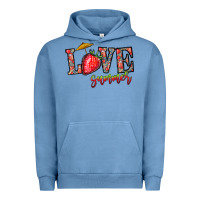 Pigment Pebble Blue love summer Urban Hoodie - CowhideDigitalArt