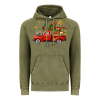 Vintage Olive Christmas truck Vintage Hoodie - AdoDesignShop