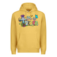 Antique Gold Easter Day He is risen Premium Hoodie - OliviaCreatesArt