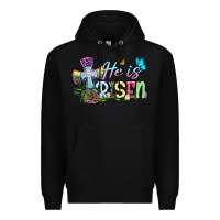 Black Easter Day He is risen Premium Hoodie - OliviaCreatesArt